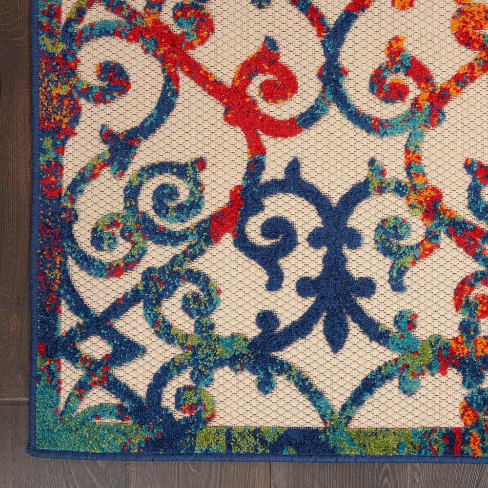Nourison Aloha Damask 6&#39; x 9&#39; Multicolor Indoor/Outdoor Area Rug, , large