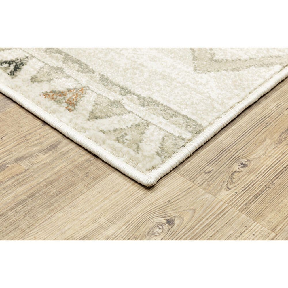 Oriental Weavers Georgia Tribal 660B0 1&#39;10&quot; x 7&#39;6&quot; Ivory and Orange Runner, , large