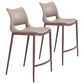 Zuo Modern Ace Counter Chair in Gray/Brown (Set of 2), , large