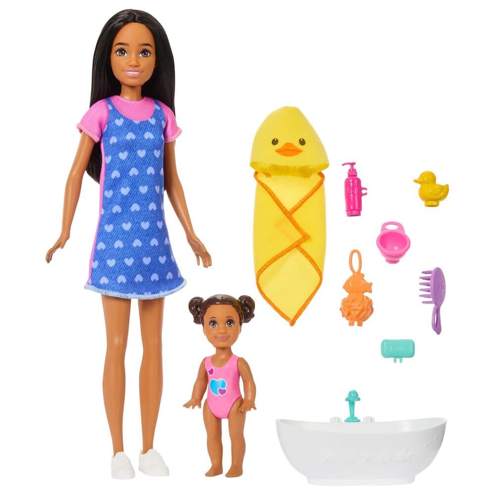Barbie Bath Friend Babysitter Playset, , large