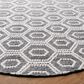 Safavieh Natura NAT476A 6" Round Ivory and Black Area Rug, , large
