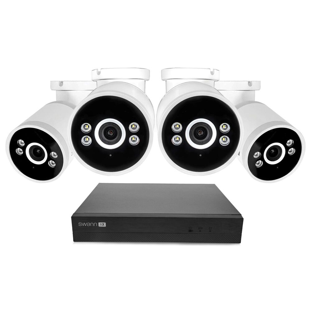 Swann AdvancedX Wired 4K NVR Security System in White and Black, , large