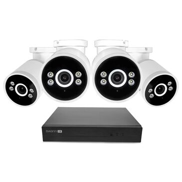 Swann AdvancedX Wired 4K NVR Security System in White and Black, , large
