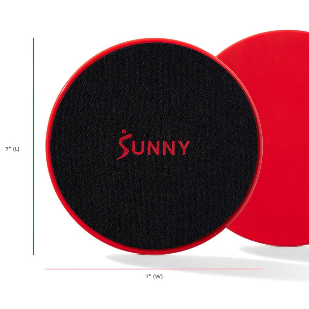 Sunny Health &amp; Fitness Dual Sided Core Exercise Disk in Black and Red, , large