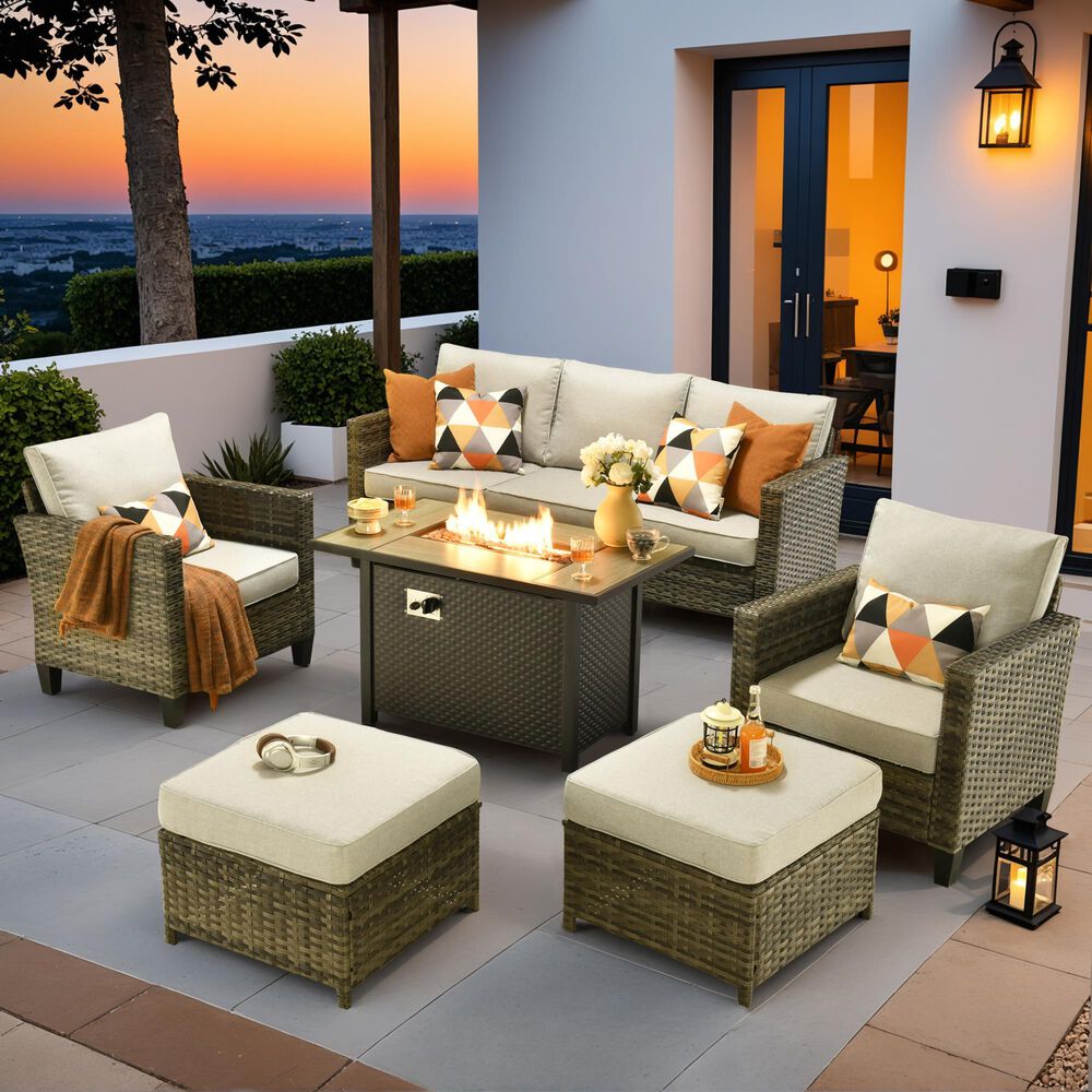 HOMLUX 6-Piece Patio Set in Gray, , large