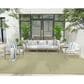 Nourison Courtyard Ivory and Green 9" x 12" Indoor/Outdoor Area Rug, , large
