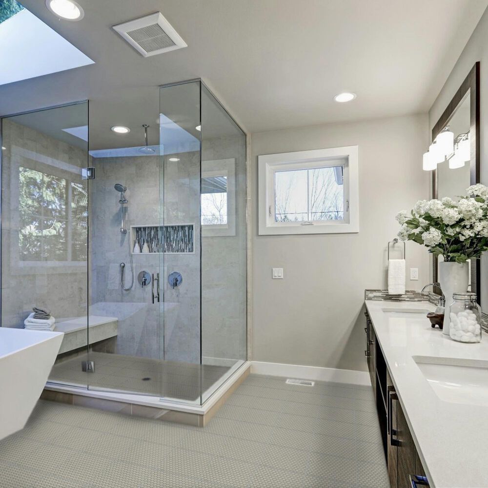 Emser Savvy Oat 1" x 1" Round on 11" x 12" Glazed Porcelain Mosaic Sheet, , large