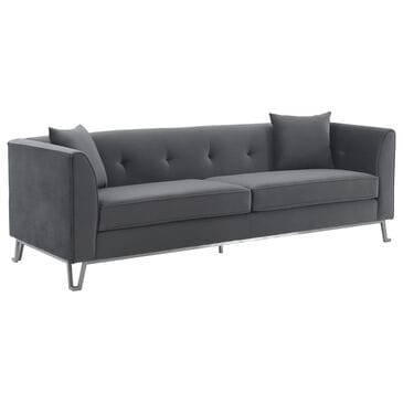 Blue River Everest Sofa in Gray/Brushed Stainless Steel, , large
