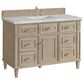 James Martin Vanities Lorelai 48" Single Bathroom Vanity in Whitewashed Oak with 3 cm Eternal Jasmine Pearl Silestone Top, Rectangular Sink and FreePower Wireless Charger, , large