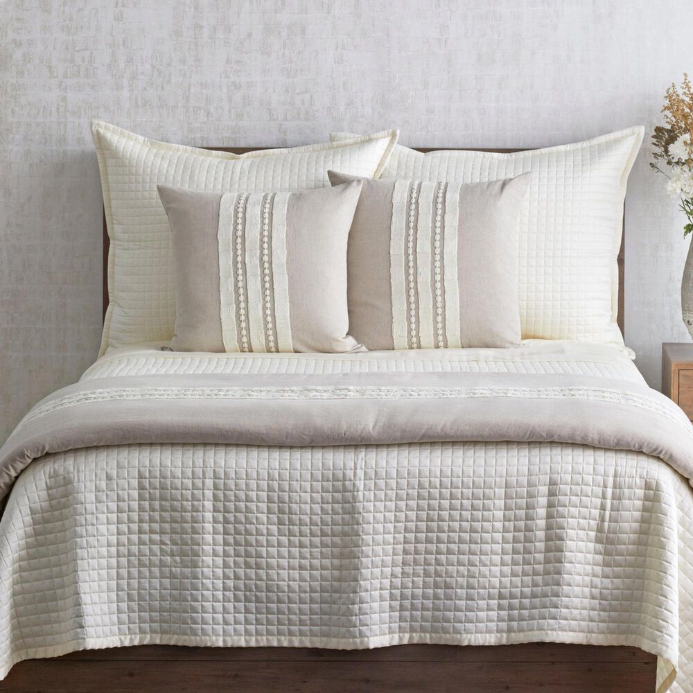 Ann Gish Echelon 24" x 24" Square Throw Pillow in Natural, , large
