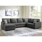 Ashley Edenfield 3-Piece Left Facing Sectional with Chaise in Charcoal, , large