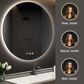 HOMLUX 36" Round Frameless LED Backlit Bathroom Vanity Mirror in Silver, , large