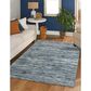 Radici USA Davide Striped 7"10" x 10"6" Blue Area Rug, , large