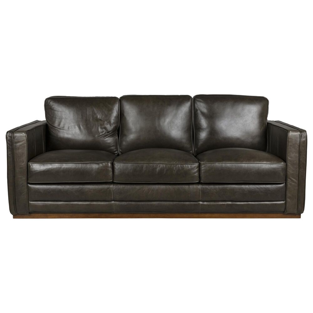 Sienna Designs Leather Stationary Sofa in Westerwood Smoke, , large