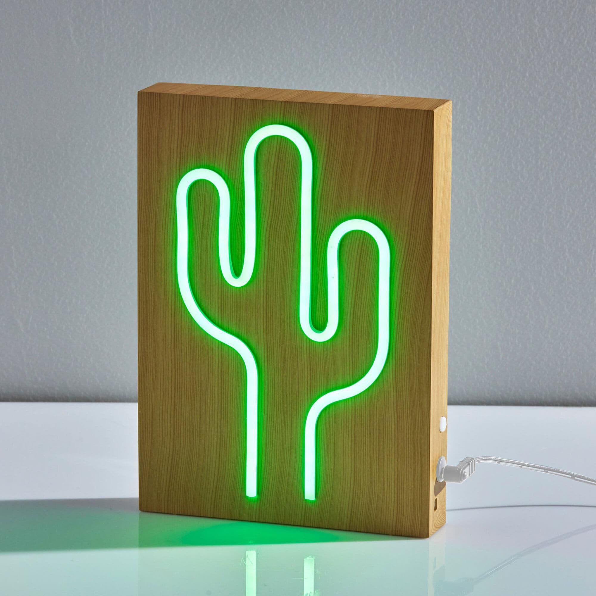 Adesso Neon Cactus Lamp in Natural NFM