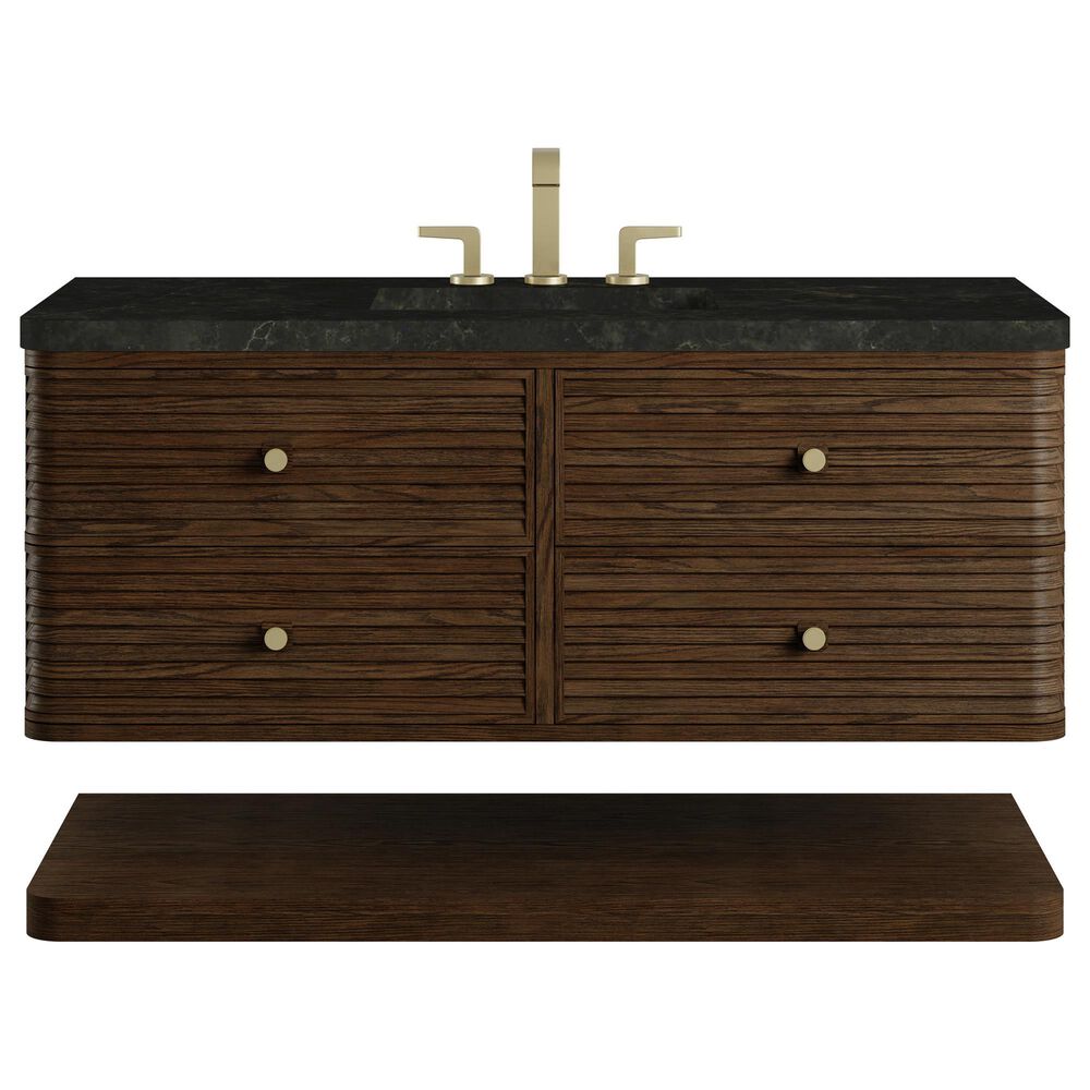 James Martin Allamari 48" Single Bathroom Vanity in Sable with 3 cm Phantome Eclos Top and Rectangular Sink, , large