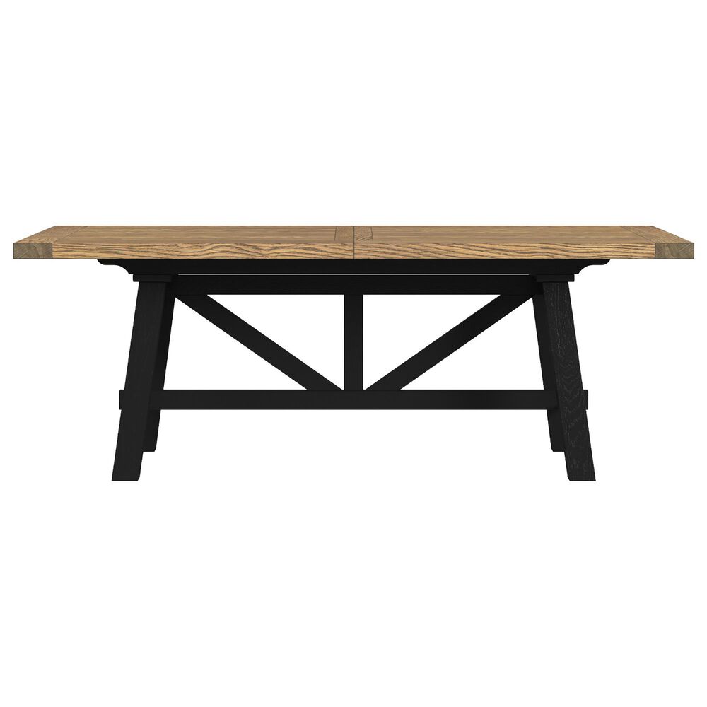 Hawthorne Furniture Hendricks Dining Table, 4 Dining Chairs and Bench in Rustic Wheat and Raven Finish, , large