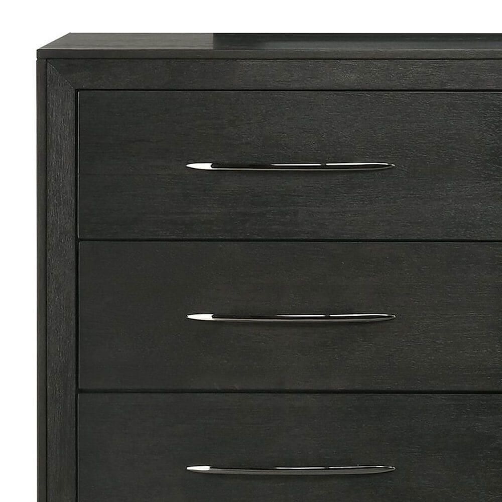 Mayberry Hill Allan 6-Drawer Dresser and Mirror in Black, , large