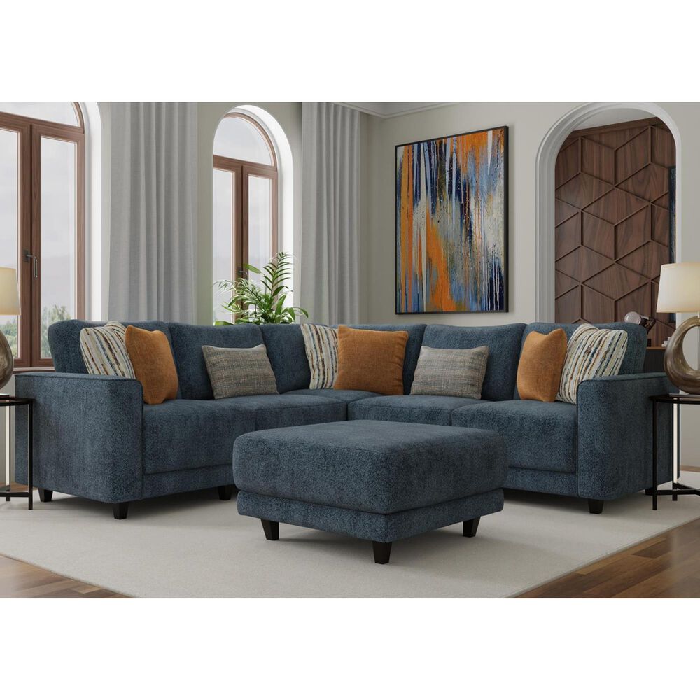 Henderson Breckenridge 5-Piece Stationary Sectional in Arden Nautical, , large