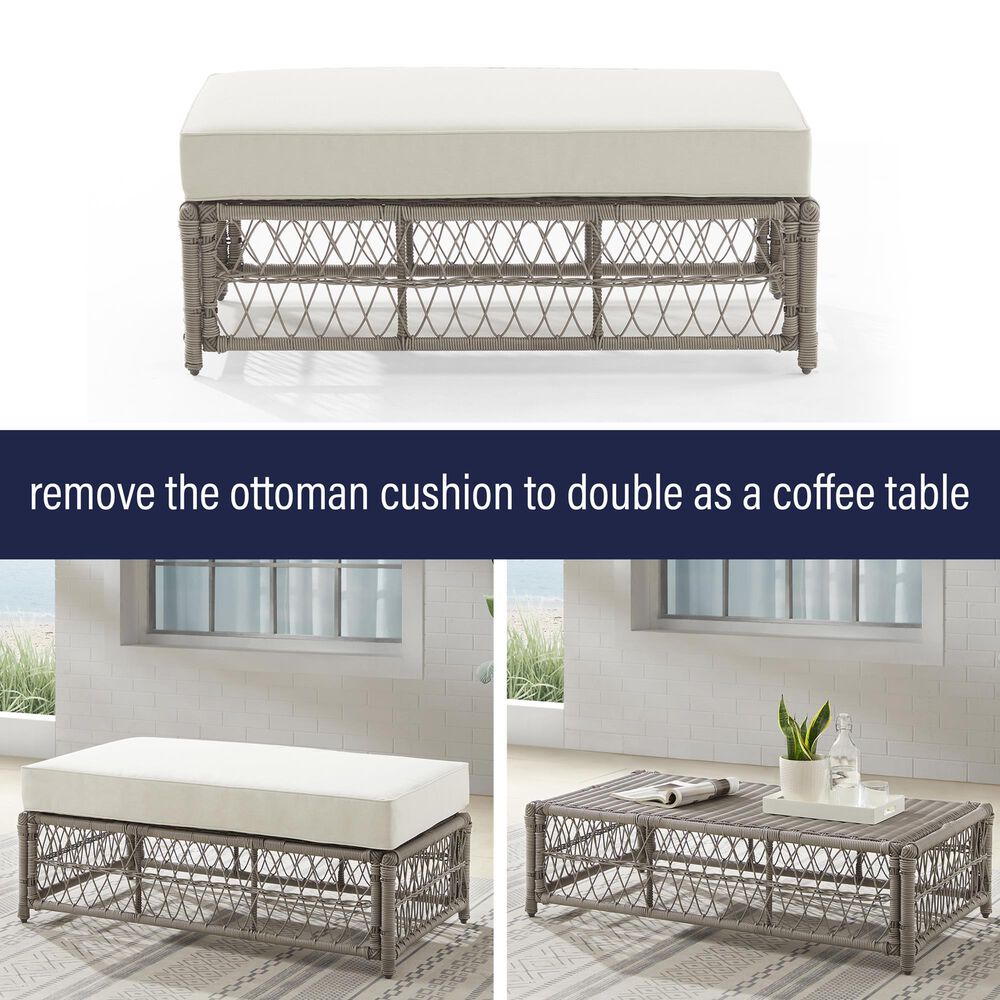 Crosley Furniture Thatcher Patio Coffee Table in Creme - Table Only, , large