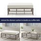 Crosley Furniture Thatcher Patio Coffee Table in Creme - Table Only, , large