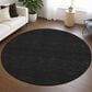 Dalyn Rug Company Soft Essentials Solid Black 8" Round Area Rug, , large