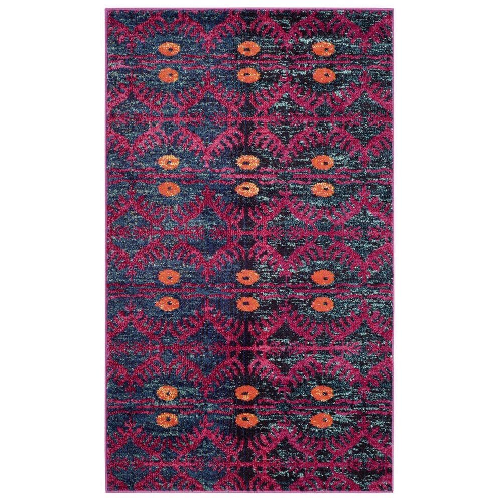 Safavieh Monaco MNC213D-3 3" x 5" Pink/Multi Area Rug, , large