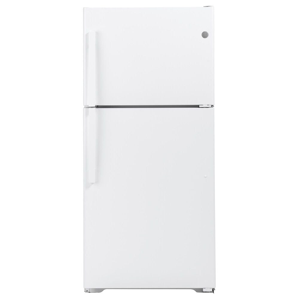 GE Appliances 19.2 Cu. Ft. Top Freezer Refrigerator Energy Star with Reversible Door in White, , large