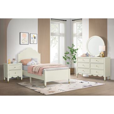 Forma & Co Olivia 4-Piece Twin Panel Bedroom Set in French White, , large