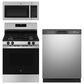 GE Appliances 3-Piece Kitchen Package with 30" Gas Range and 1.6 Cu. Ft. Microwave Oven in Stainless Steel, , large