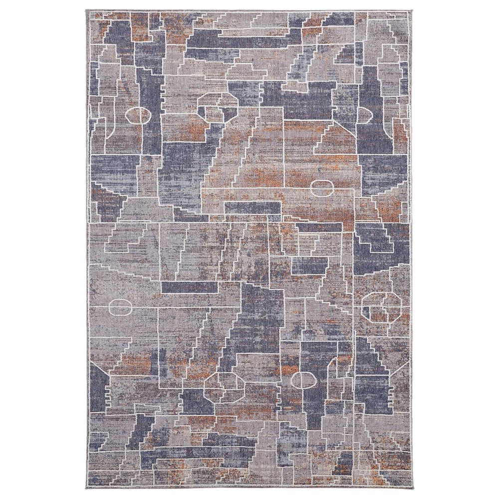 Feizy Francisco 10" x 13" Blue and Multicolor Area Rug, , large
