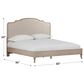 Riva Ridge Provence California King Platform Bed in Linen with USB Ports, , large