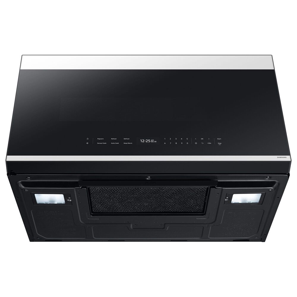 Samsung Bespoke Bespoke 2.1 Cu. Ft. Smart Over-The-Range Microwave with Auto-Dimming Glass Touch Controls and LCD Display in White Glass, , large