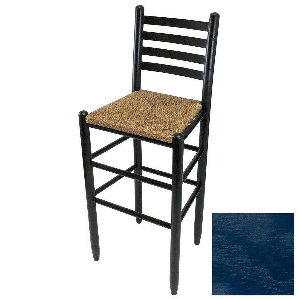 Lakeside Asheville Ladderback Barstool in Blue, , large