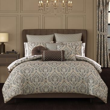 Royal Court Maren 3-Piece King/Cal King Comforter Set in Gold, Beige and Chocolate, , large