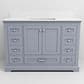Lexora Home Dukes 48" Single Bathroom Vanity in Dark Grey with 2 cm White Quartz Top and Rectangular Sink, , large