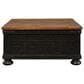 Ashley Valebeck Square Lift Top Coffee Table in Black and Brown, , large