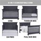 Oxford Baby Weston 2-Piece 4-in-1 Crib and Dresser Nursery Set in Midnight Slate, , large