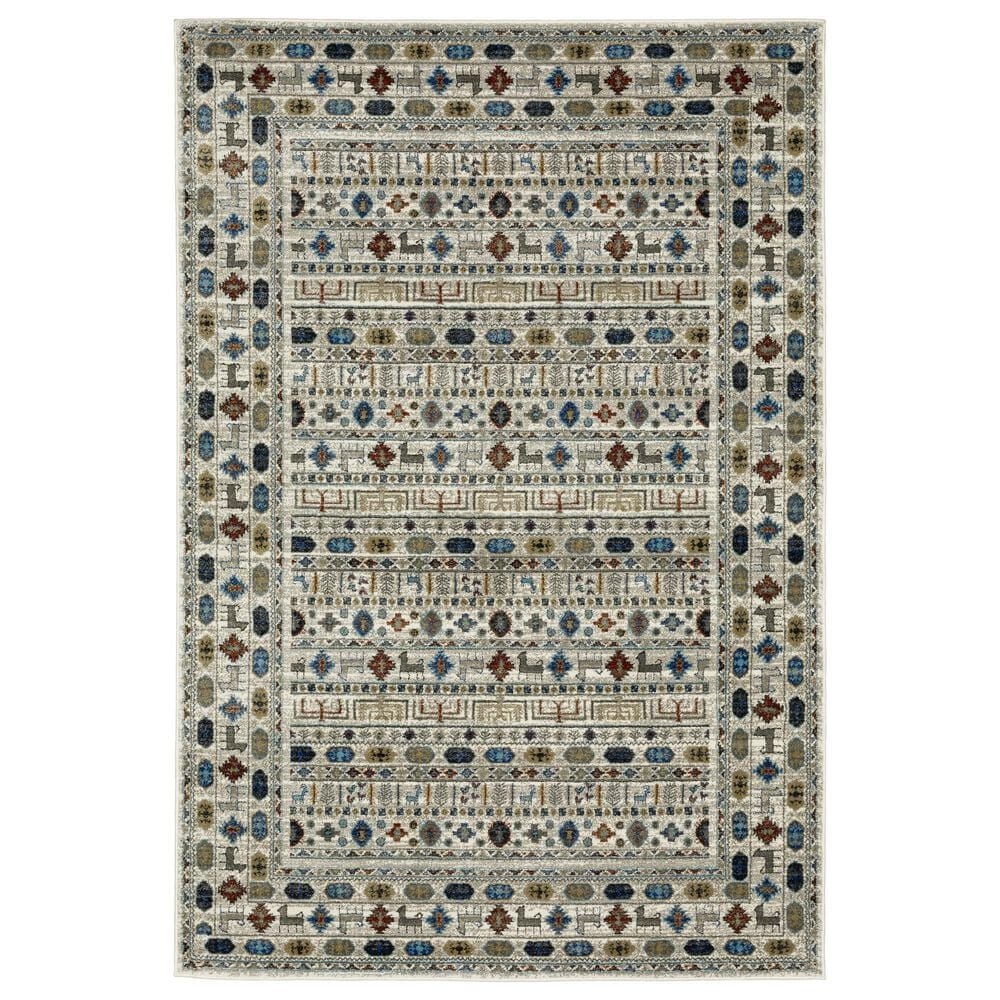 Oriental Weavers Venice 5"3" x 7"3" Ivory and Multicolor Area Rug, , large