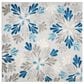 Safavieh Cabana CBN800F 8" Square Grey and Blue Indoor/Outdoor Area Performance Rug, , large