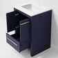 Lexora Home Lafarre 24" Single Bathroom Vanity in Navy Blue with 2 cm White Cultured Marble Top and Rectangular Sink, , large