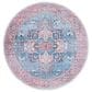 Safavieh Serapi Traditional 6"7" Round Blue and Ivory Area Rug, , large