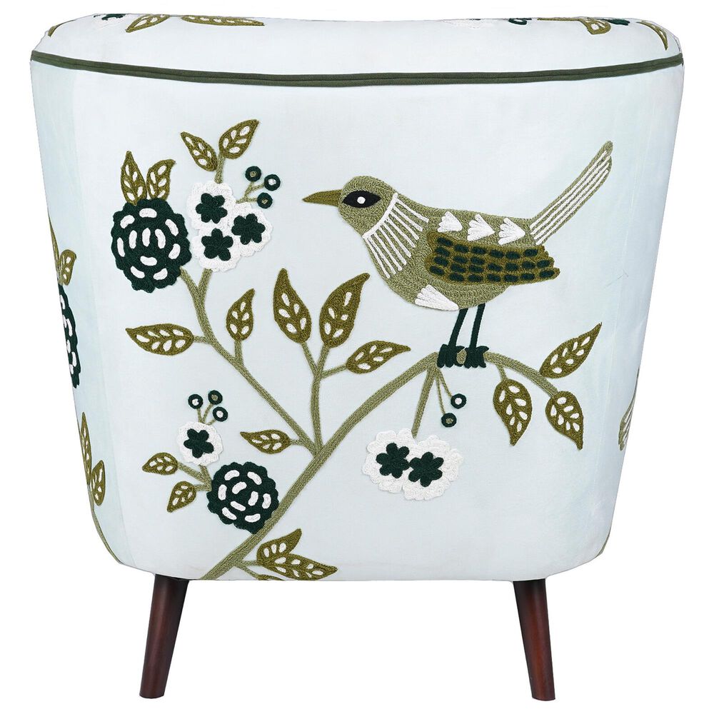 LR Home Matilda Accent Chair in Green and Multicolor, , large