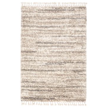 Central Oriental Castle Ohara 5" x 7"3" Cream and Beige Area Rug, , large