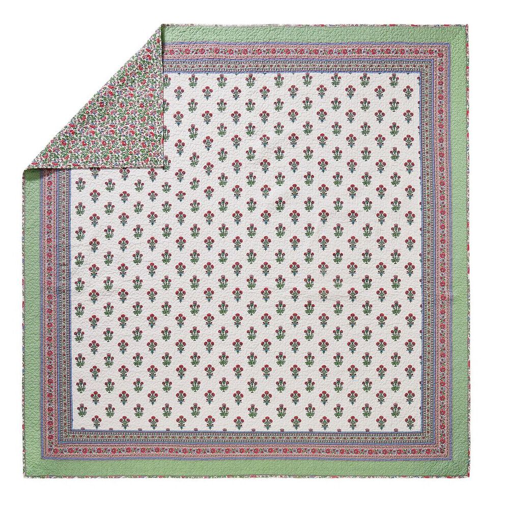 Peking Handicraft Serena 2-Piece Full/Queen Quilt Set in Pink and Ivory, , large