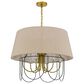 Cal Lighting Eupora 4-Light Chandelier in Antique Brass and Black, , large