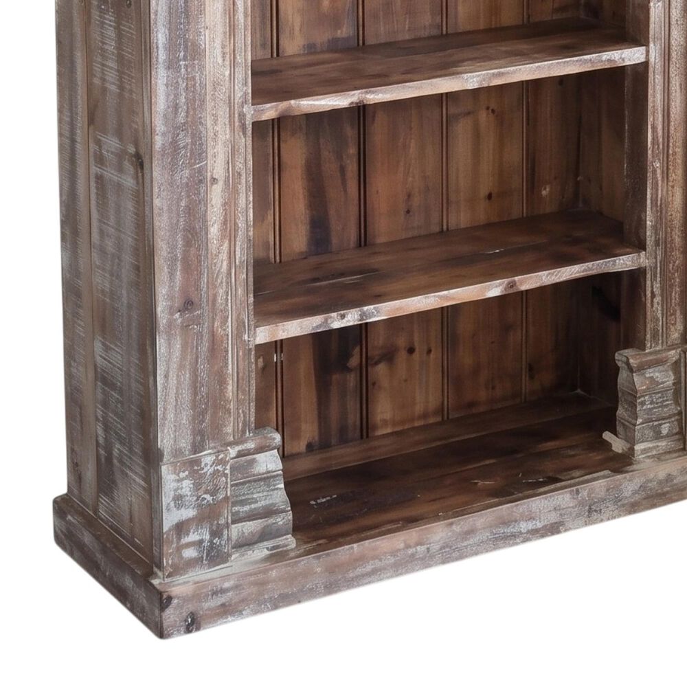 Jaipur Home One of a Kind Architectural Bookcase in Natural Brown, , large