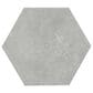 Emser Sterlina II Gray 8" x 10" Hexagon Porcelain Tile, , large