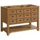 James Martin Malibu 48" Single Bathroom Vanity in Amber Birch with 3 cm Arctic Fall Solid Surface Top and Rectangular Sink, , large