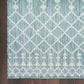 Nourison Positano Southwestern Aqua 9" x 12" Indoor/Outdoor Area Rug, , large